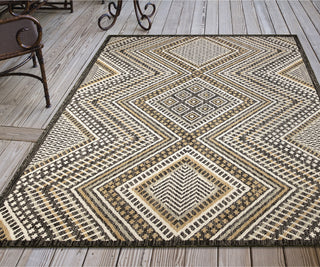 Trans Ocean Portofino 7080/12 Kilim Natural Area Rug by Liora Manne