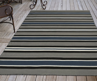 Trans Ocean Sorrento 6310/33 Cabana Stripe Navy Area Rug by Liora Manne