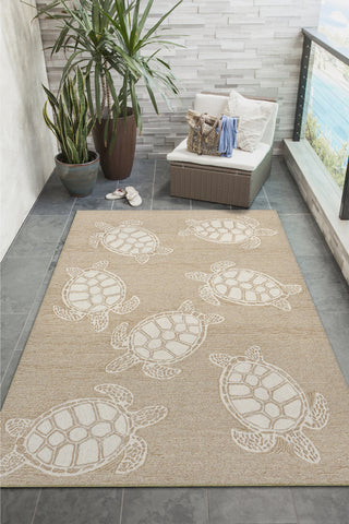 Trans Ocean Frontporch Turtle Ivory/Cream by Liora Manne