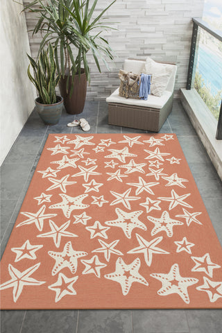 Trans Ocean Frontporch Starfish Orange by Liora Manne