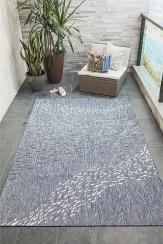 Trans Ocean Carmel 8449/33 School Of Fish Navy Area Rug by Liora Manne