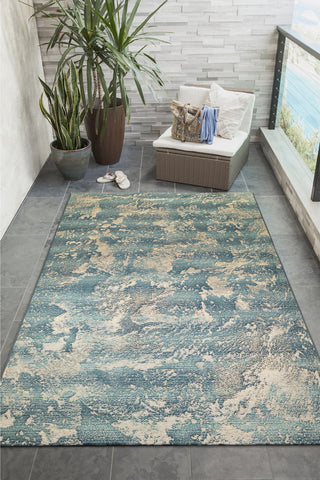 Trans Ocean Marina 8100/03 Stormy Blue Area Rug by Liora Manne Room Scene Image Feature