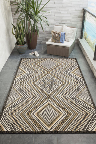 Trans Ocean Portofino 7080/12 Kilim Natural Area Rug by Liora Manne Room Scene Image Feature