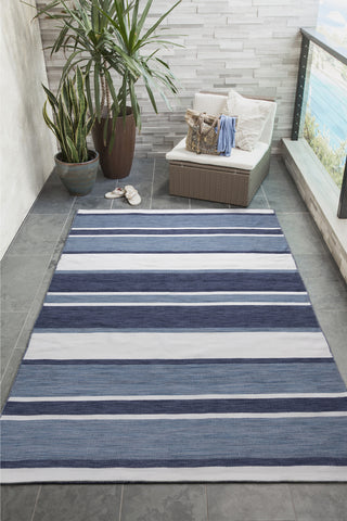 Trans Ocean Sorrento 6317/33 Boat Stripe Navy Area Rug by Liora Manne