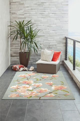 Trans Ocean Capri 1732/93 Magnolia Blue Area Rug by Liora Manne