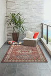 Trans Ocean Carmel 8409/24 Kilim Red Area Rug by Liora Manne Room Scene Image Feature