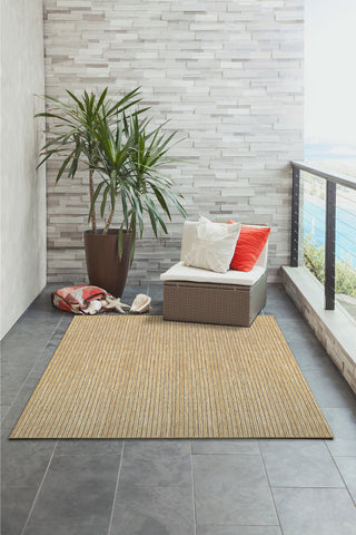 Trans Ocean Carmel 8422/12 Texture Stripe Natural Area Rug by Liora Manne Room Scene Image Feature