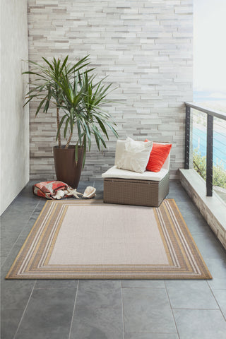 Trans Ocean Carmel 8425/12 Multi Border Natural Area Rug by Liora Manne Room Scene Image Feature