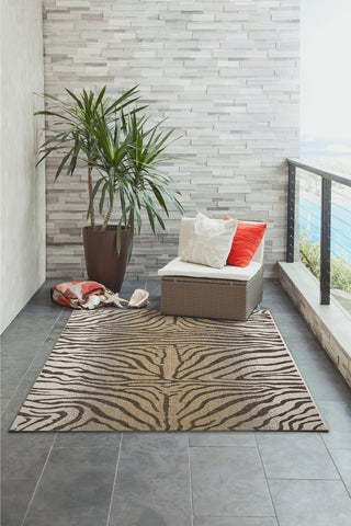 Trans Ocean Carmel 8431/12 Zebra Beige Area Rug by Liora Manne Room Scene Image Feature