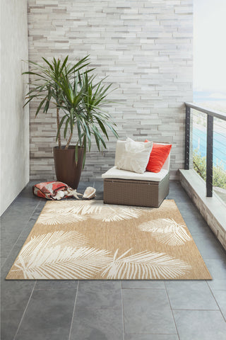 Trans Ocean Carmel 8439/12 Palm Beige Area Rug by Liora Manne Room Scene Image Feature