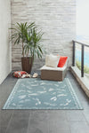 Trans Ocean Carmel 8440/04 Dragonfly Blue Area Rug by Liora Manne Room Scene Image Feature
