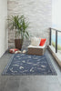 Trans Ocean Carmel 8440/33 Dragonfly Navy Area Rug by Liora Manne Room Scene Image Feature