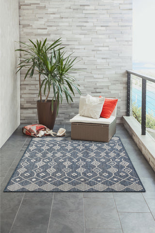 Trans Ocean Carmel 8447/33 Marrakech Navy Area Rug by Liora Manne Room Scene Image Feature