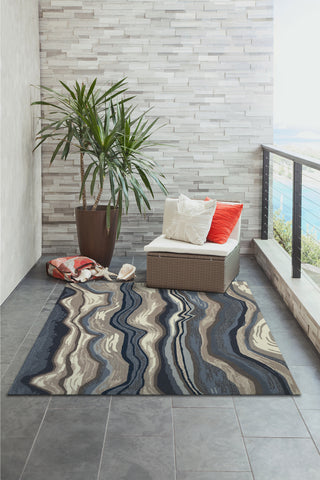 Trans Ocean Frontporch 2285/03 Ipanema Blue by Liora Manne