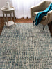 Trans Ocean Savannah 9512/04 Grid Blue Area Rug by Liora Manne Room Scene Image Feature