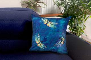 Trans Ocean Illusions 3310/33 Dragonflies Navy by Liora Manne