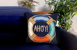 Trans Ocean Frontporch 4554/33 Ahoy Navy by Liora Manne