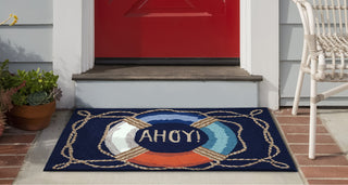 Trans Ocean Frontporch 4554/33 Ahoy Navy by Liora Manne