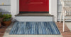 Trans Ocean Marina 8052/03 Stripes Blue Area Rug by Liora Manne Room Scene Image Feature