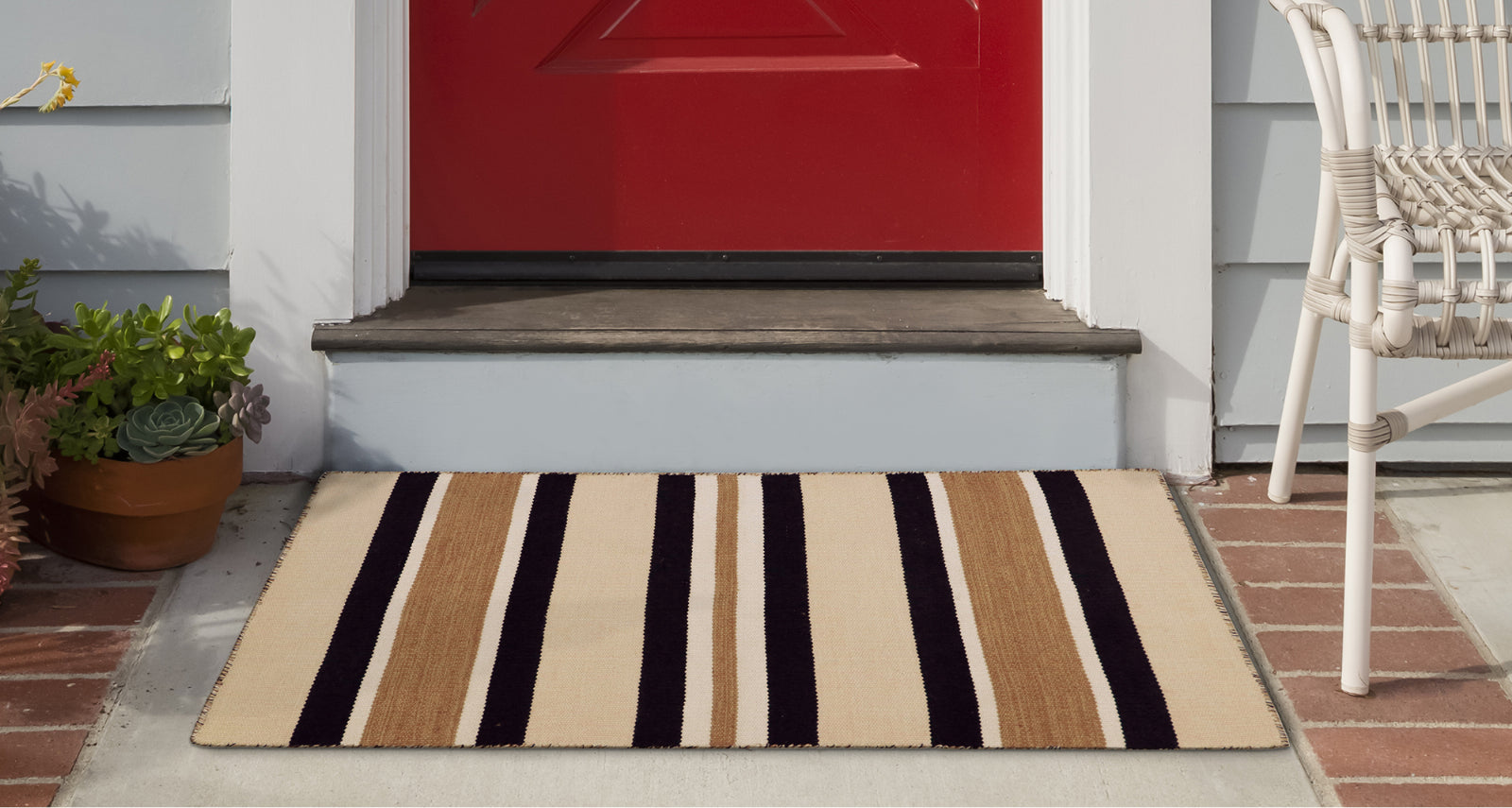 Cabana Stripe Red Floor Mats