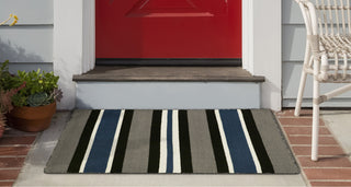 Trans Ocean Sorrento 6310/33 Cabana Stripe Navy Area Rug by Liora Manne