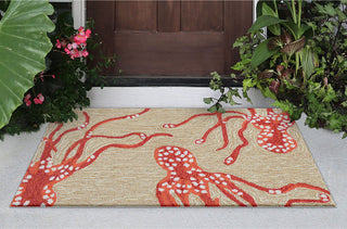 Trans Ocean Frontporch Octopus Orange by Liora Manne