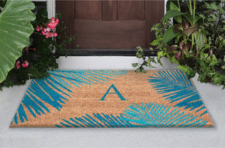 Trans Ocean Dwell 9003/03A Palm Border Blue by Liora Manne