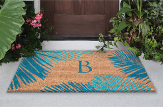 Trans Ocean Dwell 9003/03B Palm Border Blue by Liora Manne