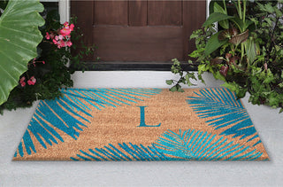 Trans Ocean Dwell 9003/03L Palm Border Blue by Liora Manne