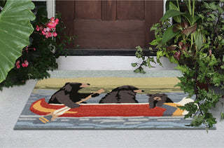 Trans Ocean Frontporch 1892/03 Are We Bear Yet? Blue Area Rug by Liora Manne