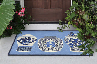 Trans Ocean Frontporch Ginger Jars Blue by Liora Manne