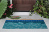 Trans Ocean Frontporch 4450/03 Poolside Blue Area Rug by Liora Manne Room Scene Image Feature