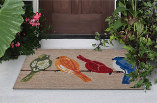 Trans Ocean Frontporch 4457/12 Birds Natural Area Rug by Liora Manne