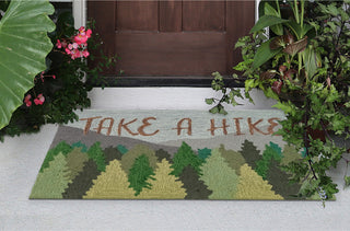 Trans Ocean Frontporch 4513/16 Take A Hike Green Area Rug by Liora Manne