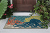 Trans Ocean Frontporch 4531/04 Octopus Blue Area Rug by Liora Manne Room Scene Image Feature