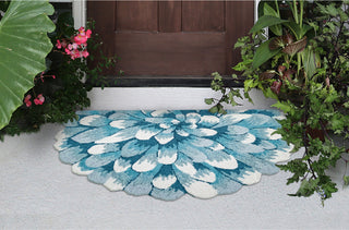 Trans Ocean Frontporch 1828/04 Mum Blue by Liora Manne