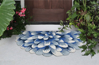 Trans Ocean Frontporch Mum Blue by Liora Manne