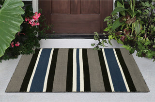 Trans Ocean Sorrento 6310/33 Cabana Stripe Navy Area Rug by Liora Manne Room Scene Image Feature