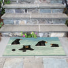 Trans Ocean Frontporch 4340/03 Bathing Bears Blue Area Rug by Liora Manne Room Scene Image Feature