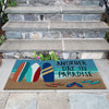 Trans Ocean Frontporch 4523/04 Beach Paradise Blue Area Rug by Liora Manne Room Scene Image Feature