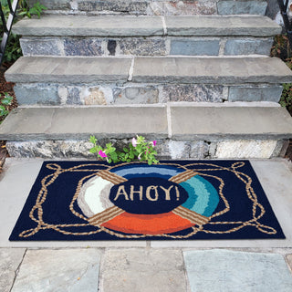 Trans Ocean Frontporch 4554/33 Ahoy Navy by Liora Manne