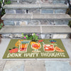Trans Ocean Frontporch 4573/06 Happy Drinks Green Area Rug by Liora Manne Room Scene Image Feature