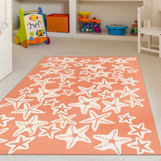 Trans Ocean Frontporch Starfish Orange by Liora Manne