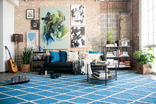 Loloi Adler AW-01 Azure Area Rug Roomscene Feature