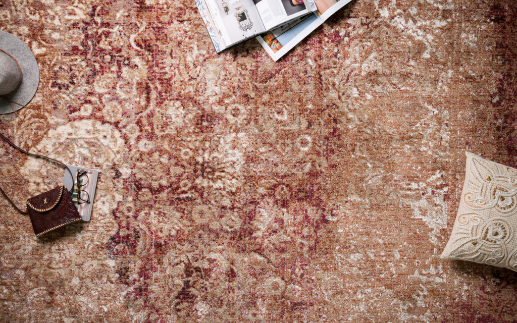 Loloi Anastasia AF-18 Copper / Ivory Area Rug Roomscene Feature