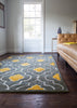 Loloi Brighton BT-04 Grey / Gold Area Rug Roomscene Feature