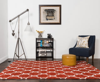 Loloi Charlotte CT-03 Rust Area Rug Roomscene Feature