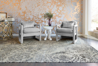 Loloi Cyrus CU-01 Silver/Mocha Area Rug Room Scene Featured