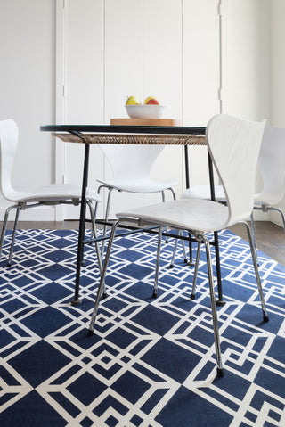 Loloi Felix FX-01 Navy / Ivory Area Rug Roomscene Feature