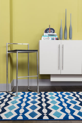 Loloi Juniper JN-03 Ivory / Blue Area Rug Roomscene Feature